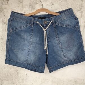 Supplies by Union Bay Denim Shorts Drawstring Pockets Blue Size S